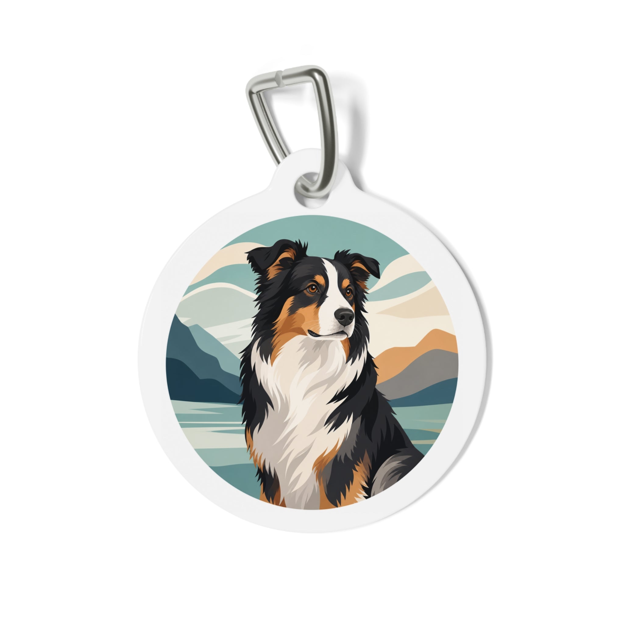 Australian Shepherd Alpine Calm Personalized Dog ID Tag