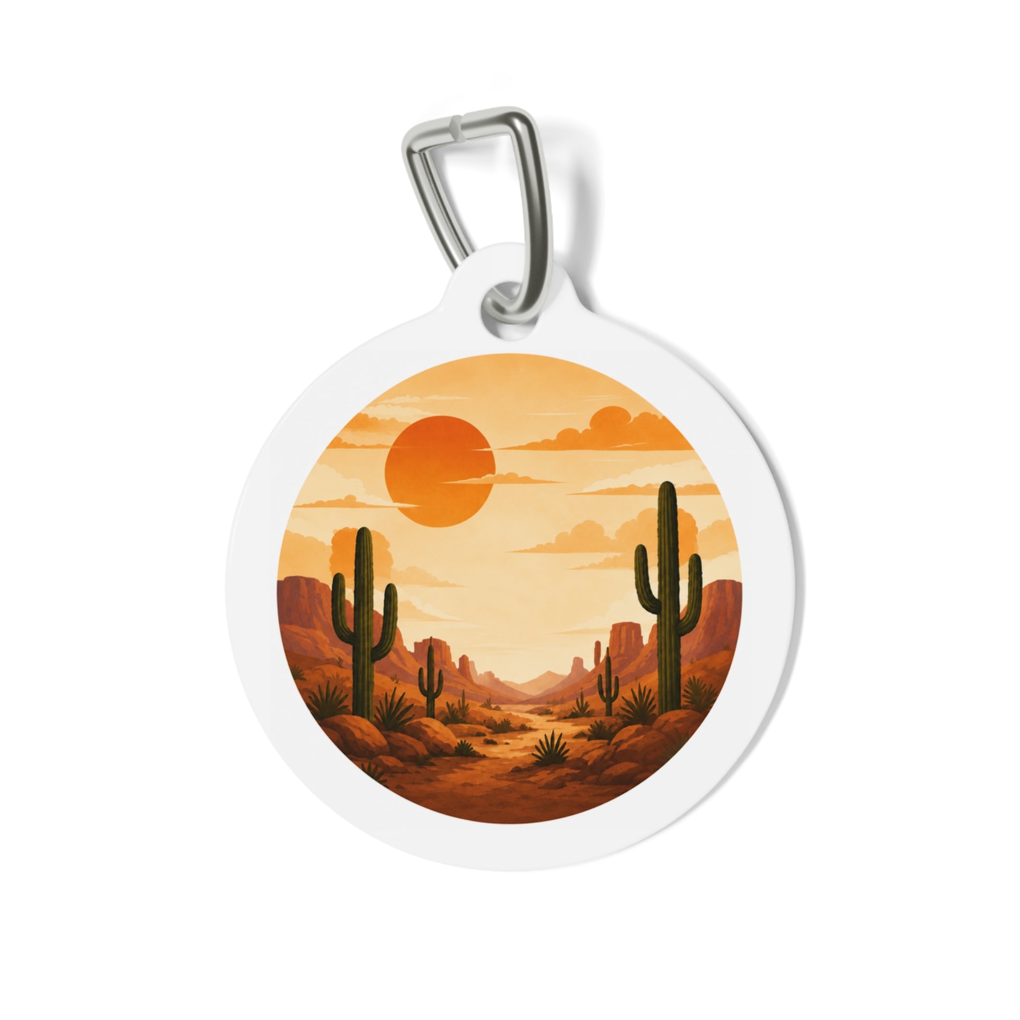 Desert Sunset Scenic Outdoor Adventure Personalized Dog ID Tag