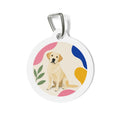 Etiqueta de identificación de perro personalizada de Labrador Retriever Soft Shapes Puppy
