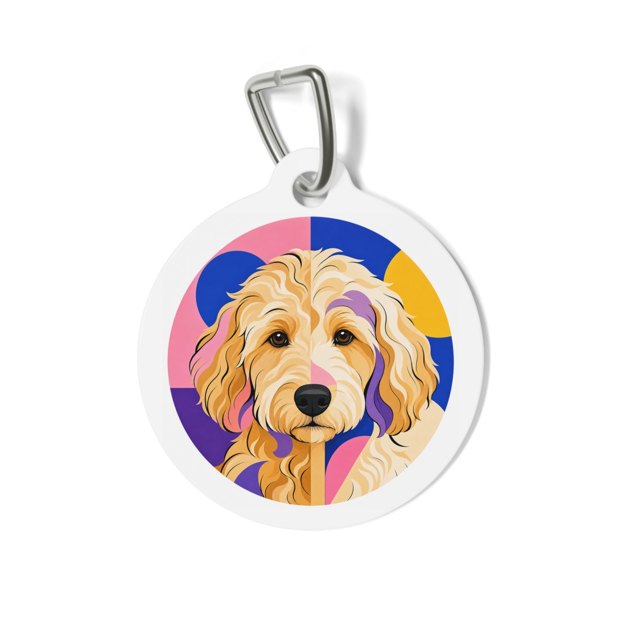金毛贵宾犬生动艺术肖像个性化狗牌