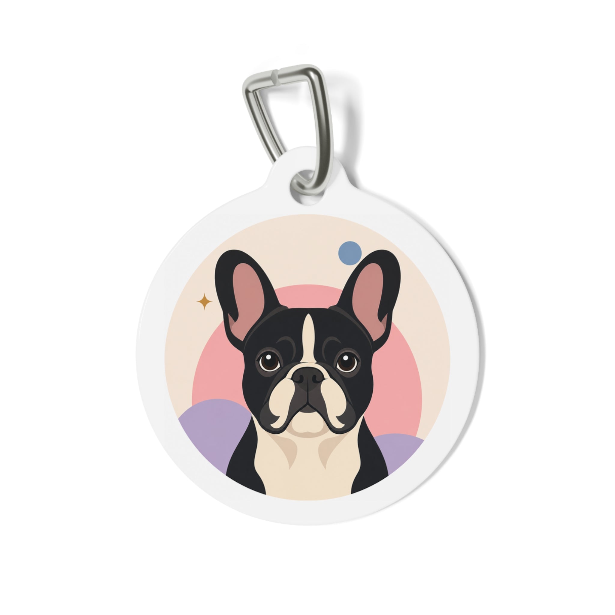 French Bulldog Playful Portrait Lighthearted Personalized Dog ID Tag