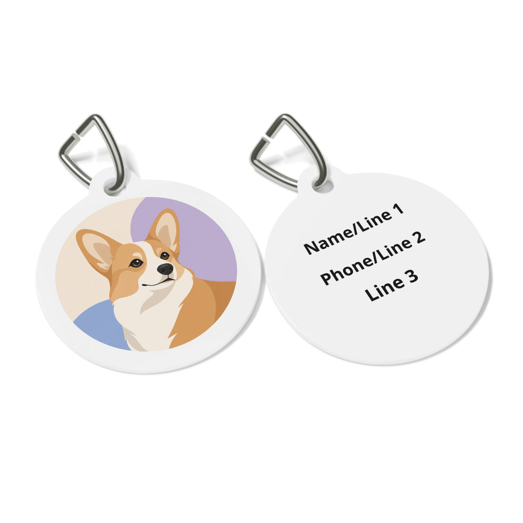 Pembroke Welsh Corgi Ilustración de Cuentos Personalizados para Perros Placa de Identificación