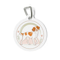 Brittany Clean Line Art Personalized Dog ID Tag