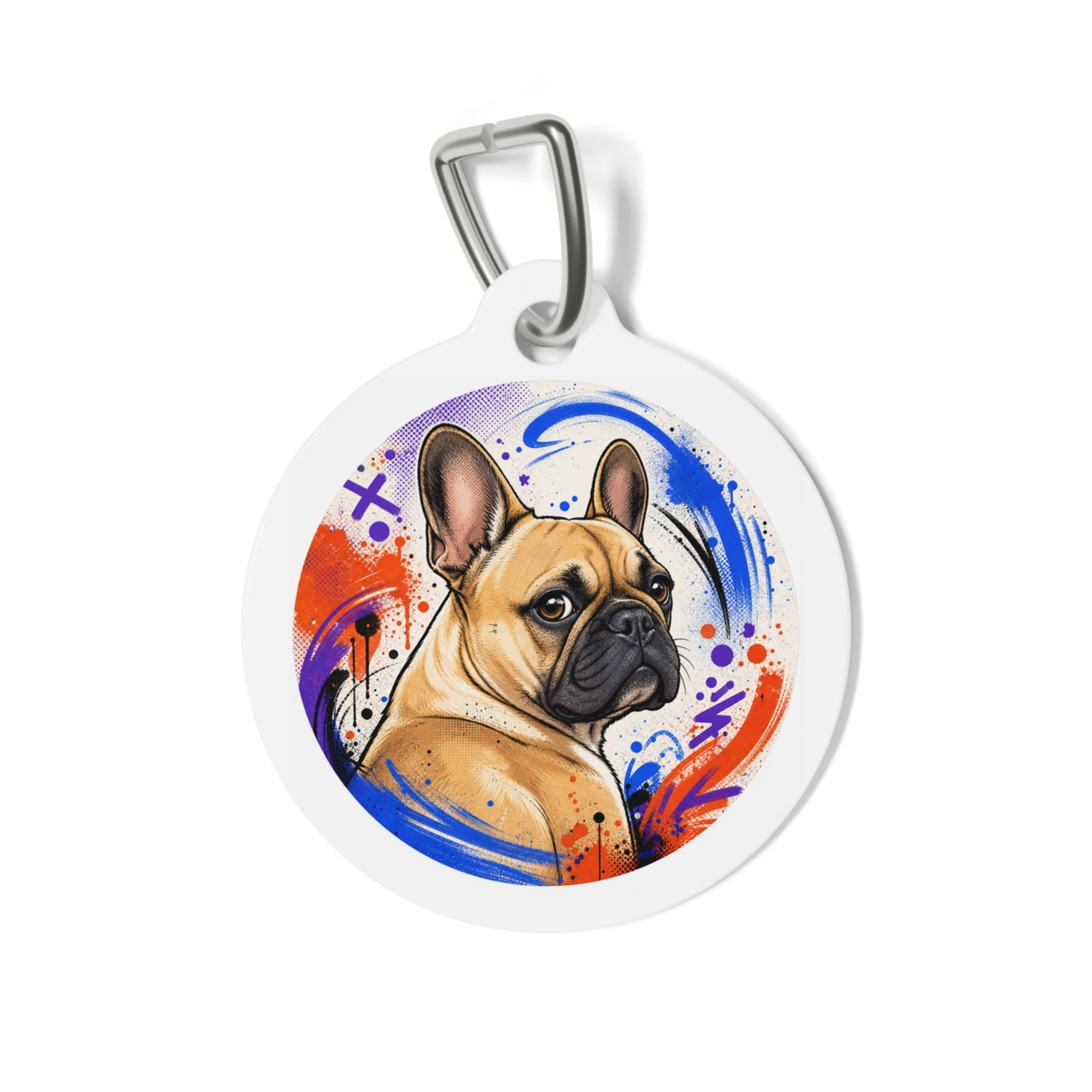 French Bulldog Fresh Vibrant Color Personalized Dog ID Tag
