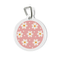 Blush Daisy Scatter Retro Floral Pattern Personalized Dog ID Tag