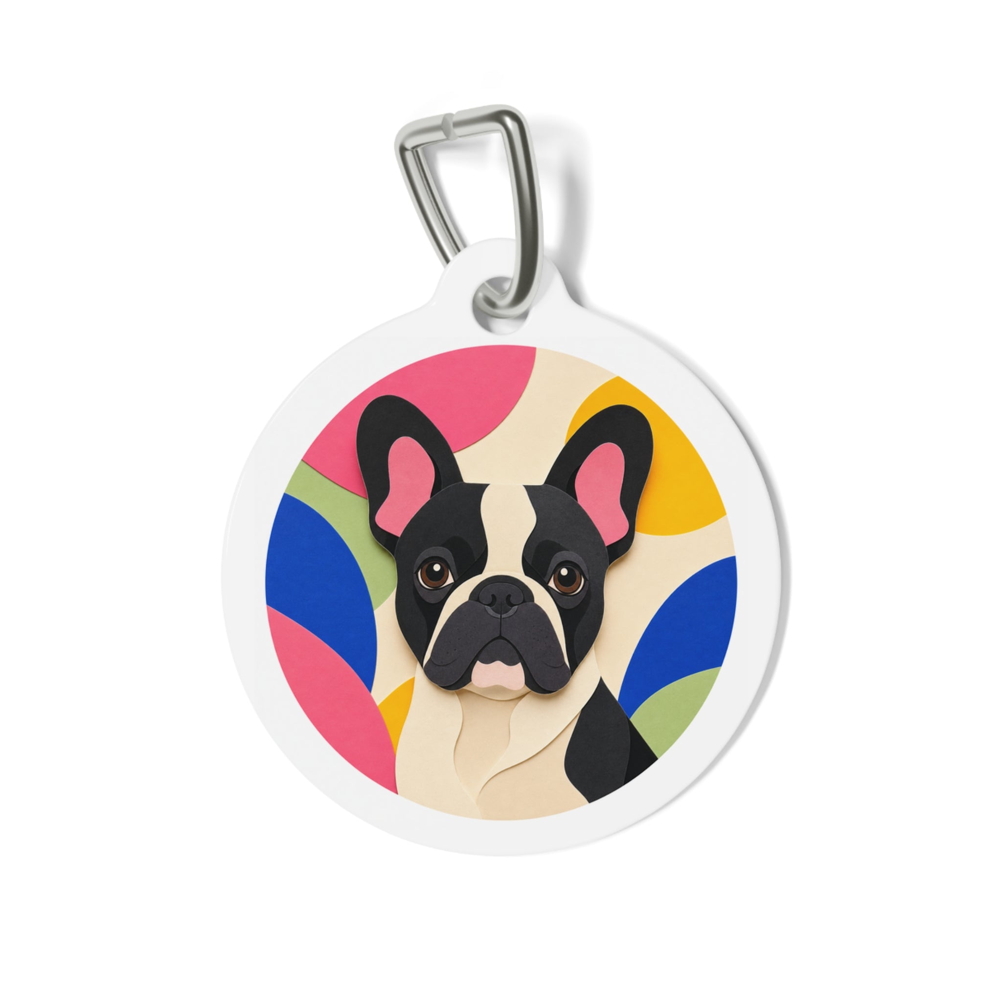 French Bulldog Vibrant Color Personalized Dog ID Tag