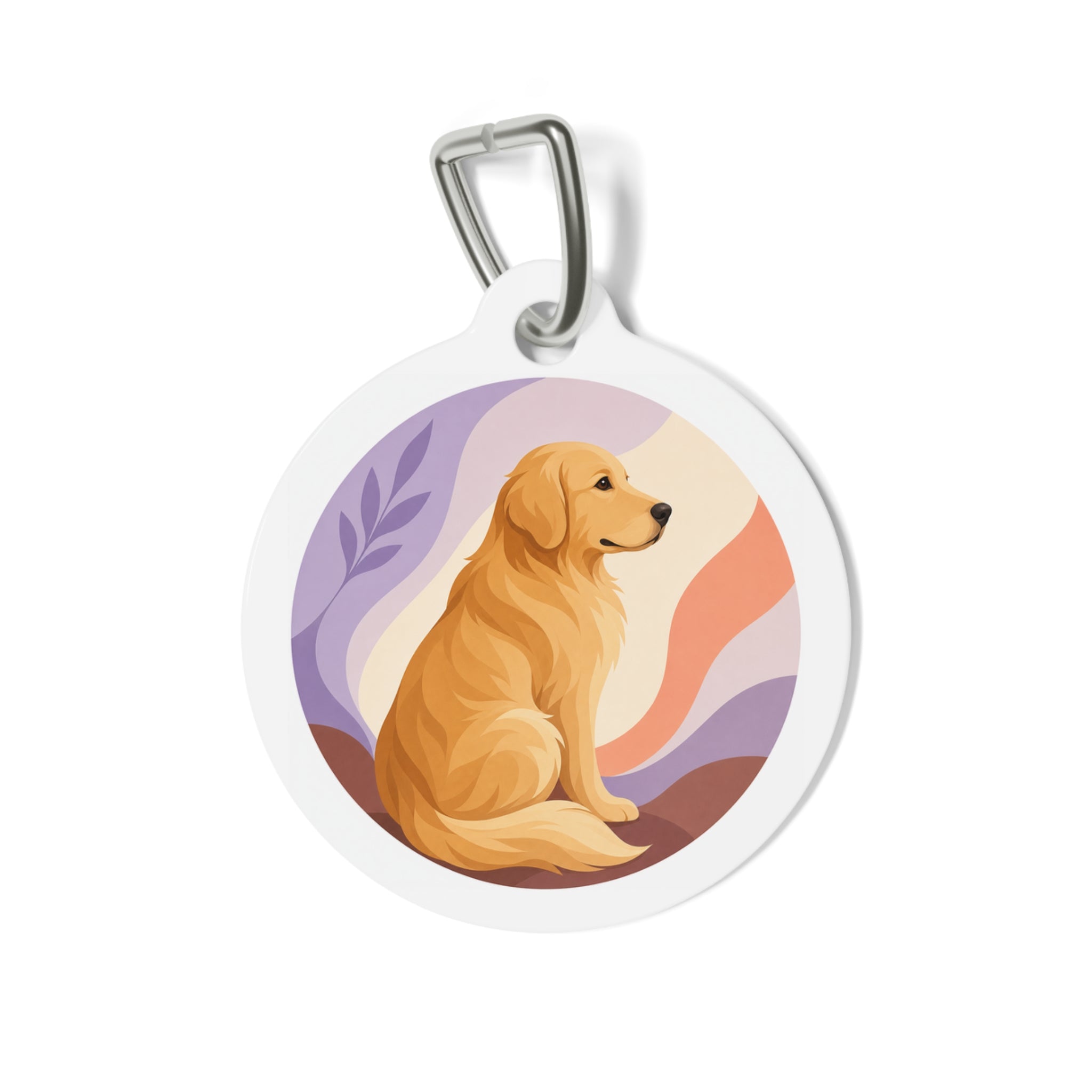 Golden Retriever Boho Canyon Personalized Dog ID Tag