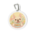 French Bulldog Charming Floral Personalized Dog ID Tag