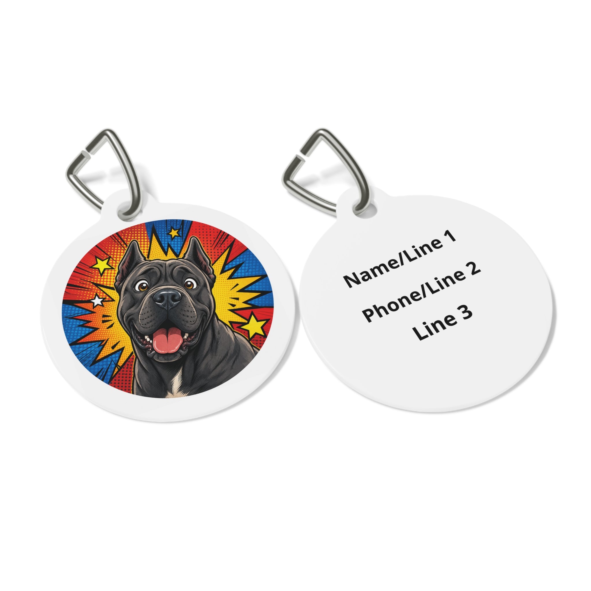 Cane Corso Confident Pop Illustration Personalized Dog ID Tag