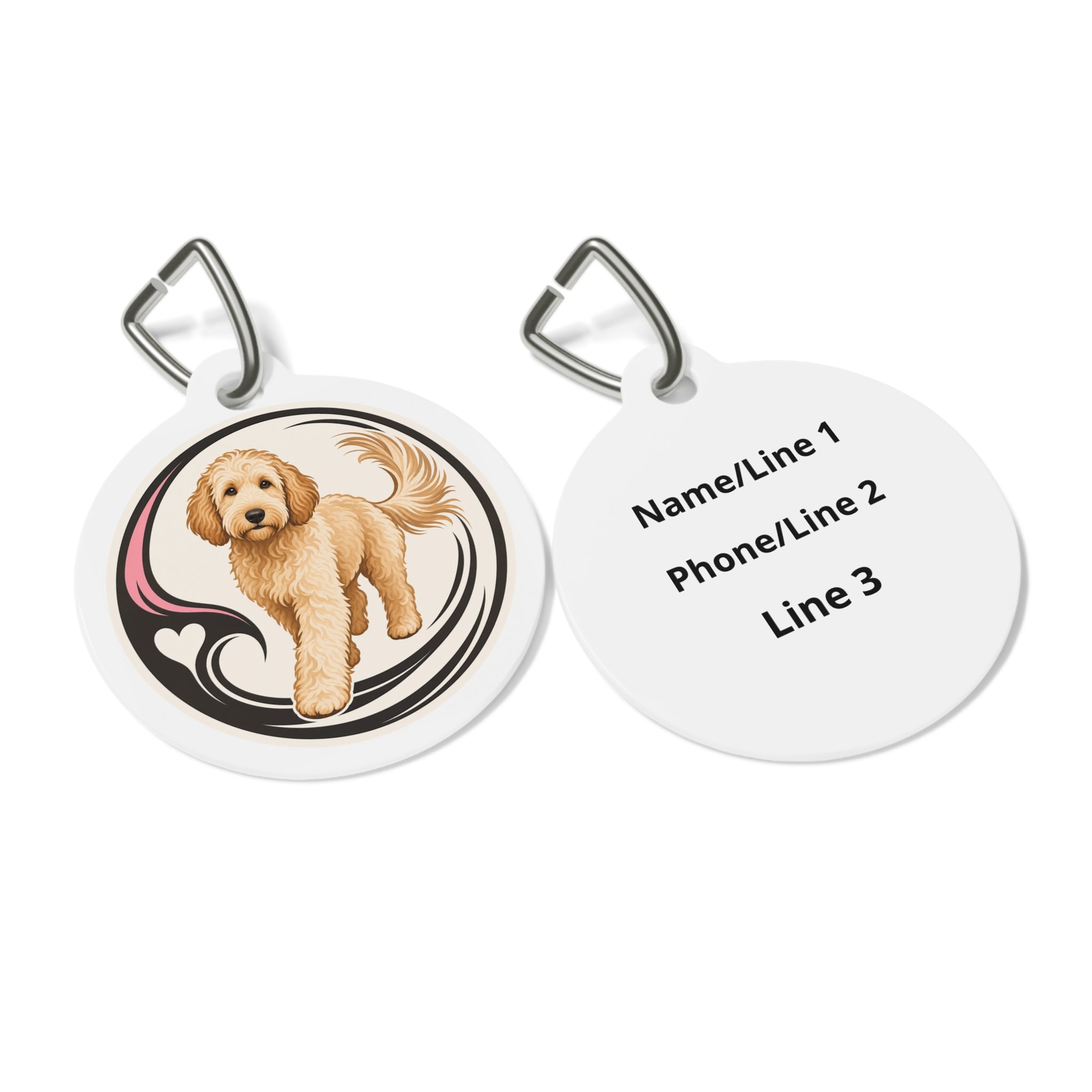 Goldendoodle Playful Golden Doodle Personalized Dog ID Tag