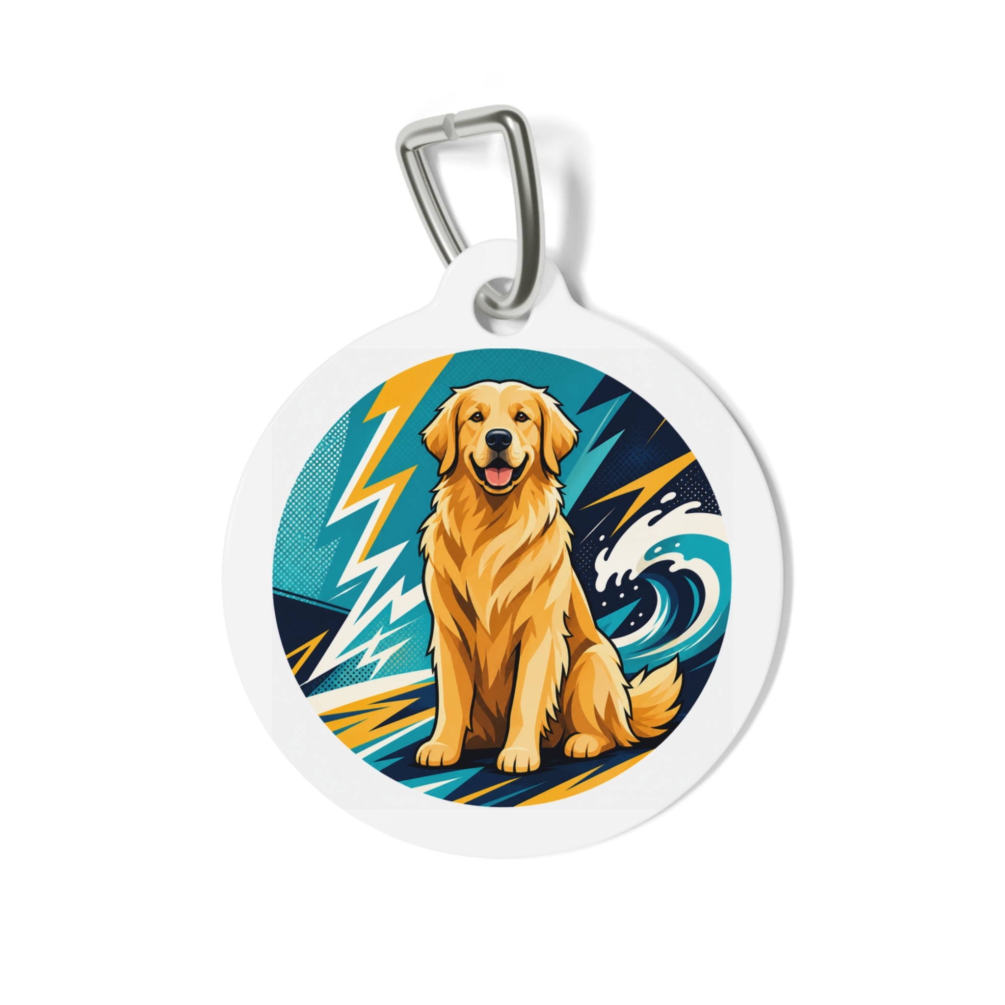 Golden Retriever Electric Tide Personalized Dog ID Tag
