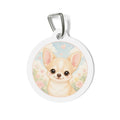Chihuahua Pastel Floral Portrait Personalized Dog ID Tag