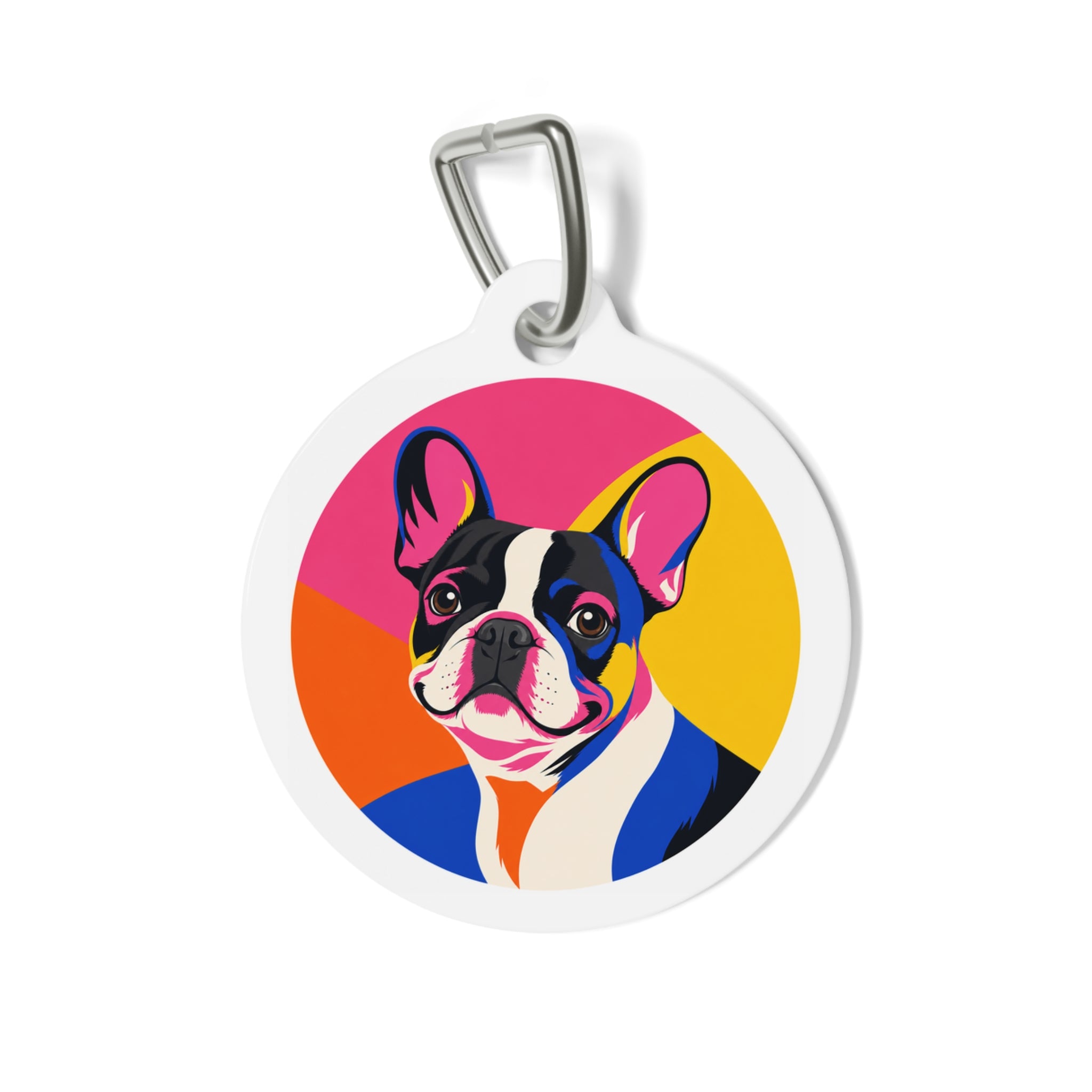 French Bulldog Charming Vibrant Color Personalized Dog ID Tag