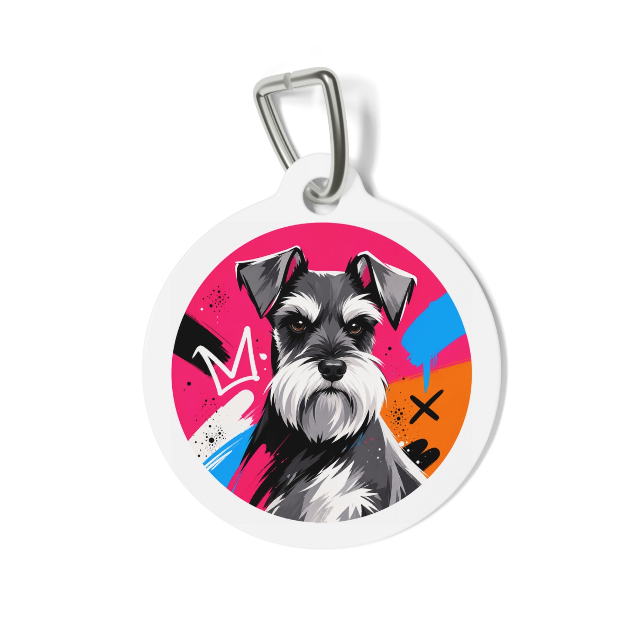 Miniature Schnauzer Vibrant Color Personalized Dog ID Tag