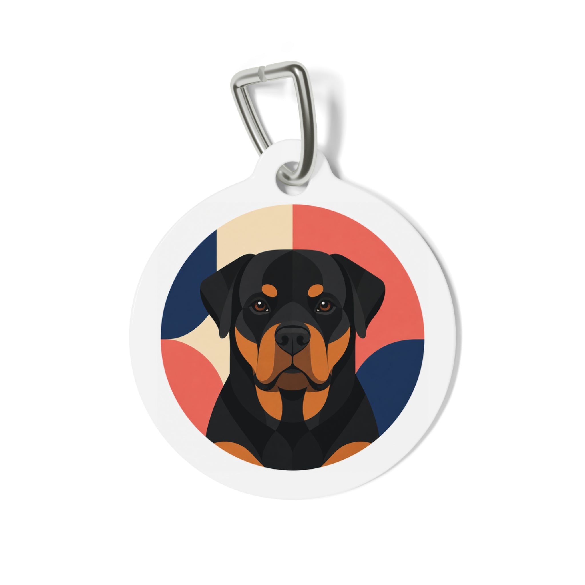 Rottweiler Retro Sunset Personalized Dog ID Tag