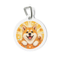 Akita Sunshine Pop Personalized Dog ID Tag