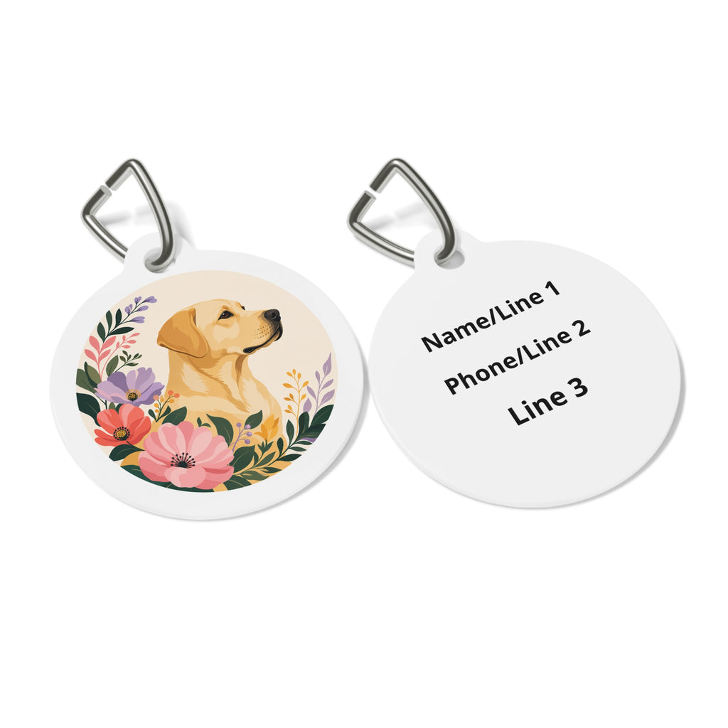 Etiqueta de identificación personalizada para perro Labrador Retriever Botanical Garden