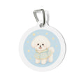 Bichon Frise Bright Cute Portrait Personalized Dog ID Tag