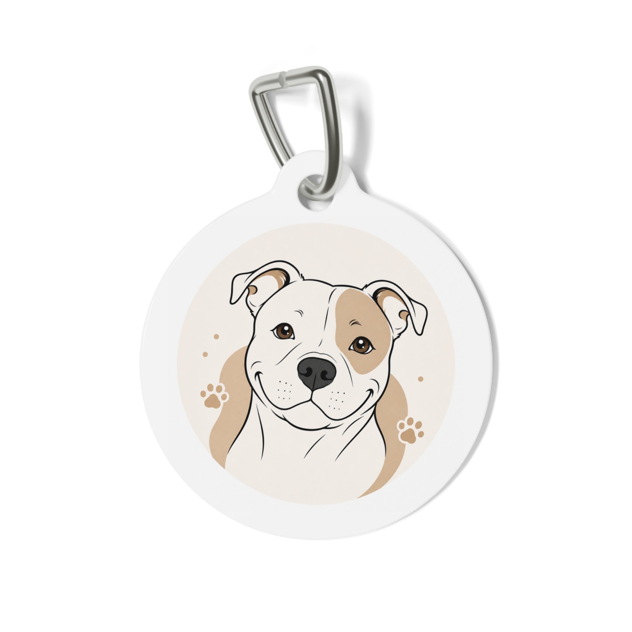 Staffordshire Bull Terrier Storybook Illustration Personalized Dog ID Tag