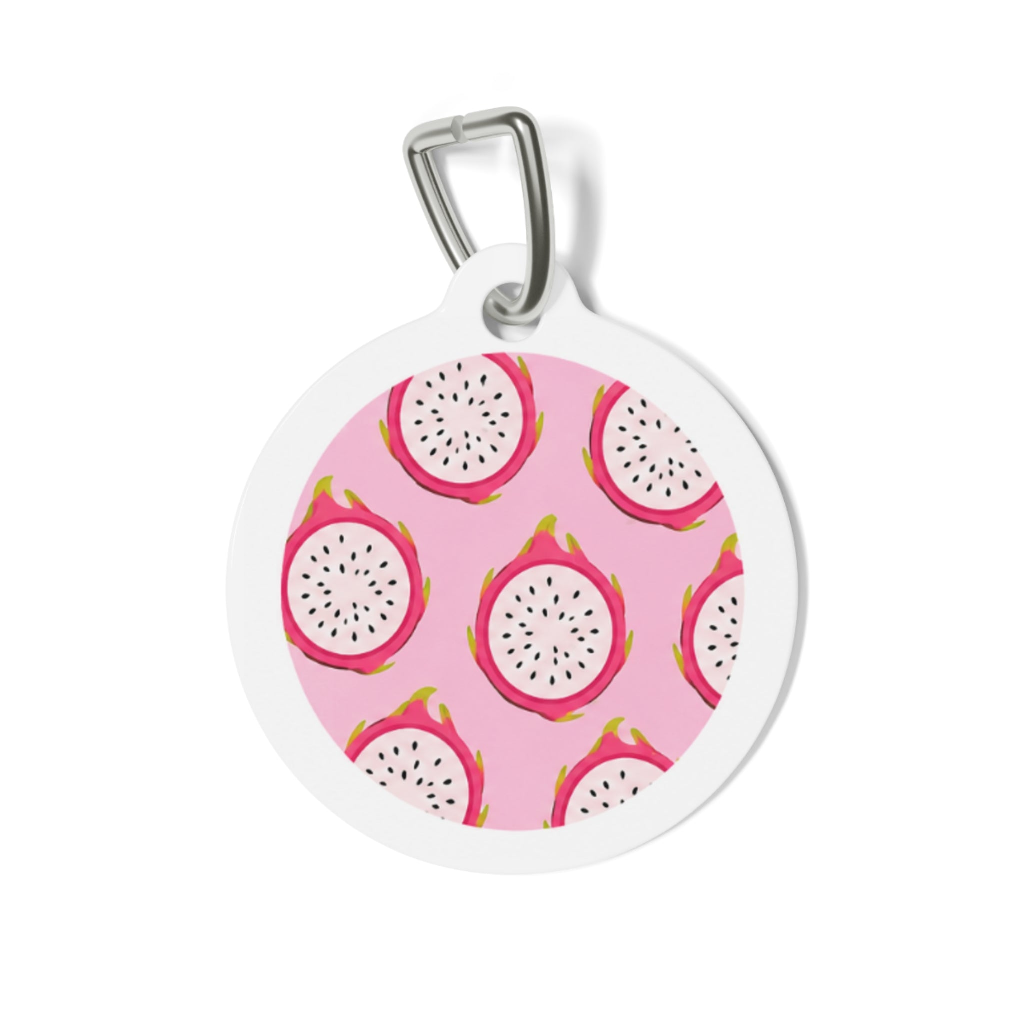 Dragon Fruit Cheerful Fruit Pattern Personalized Dog ID Tag