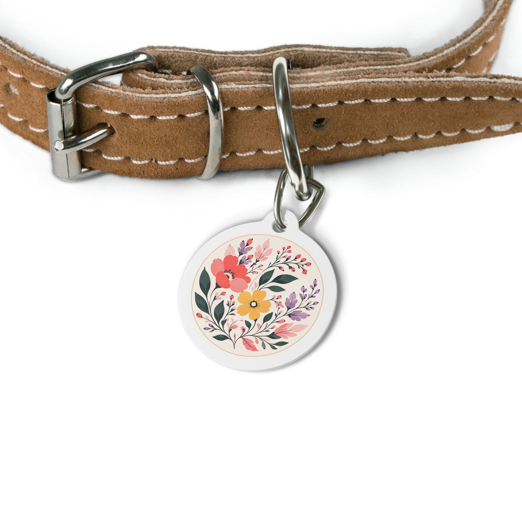 Flora Cottage Garden Bouquet Dog ID Tag