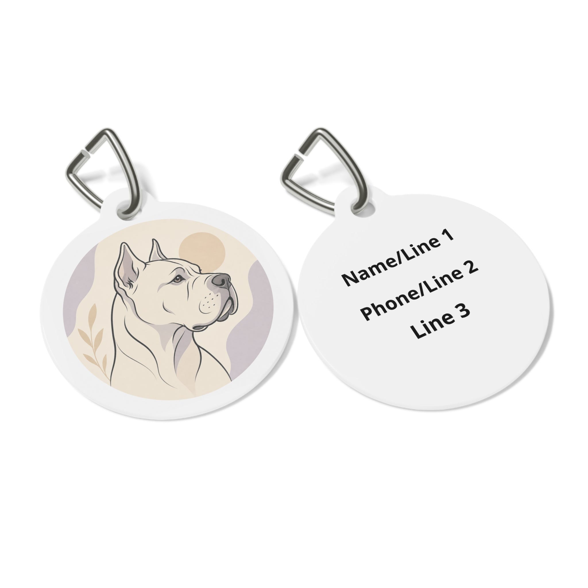 Cane Corso Bright Graphic Portrait Personalized Dog ID Tag