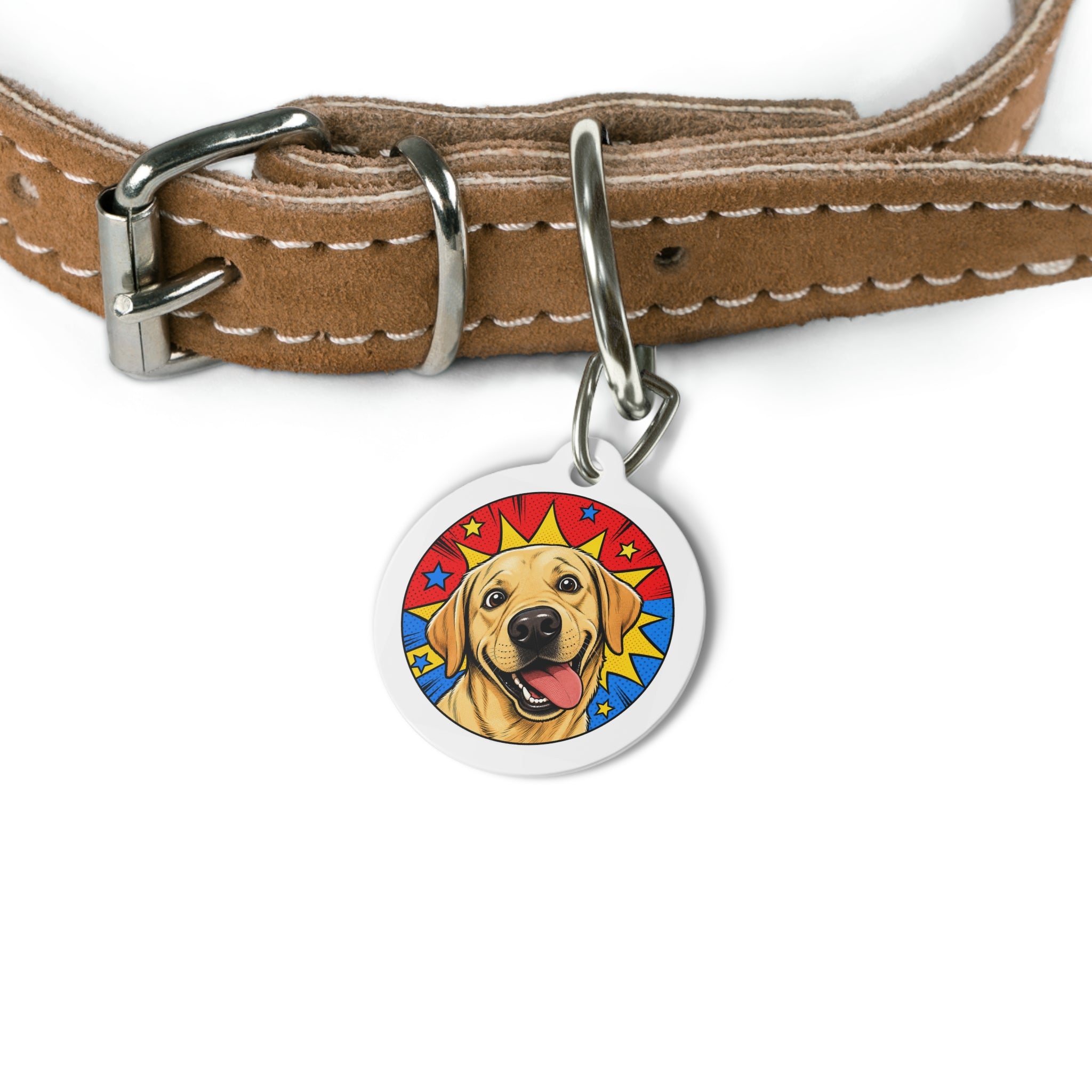 Labrador Retriever Super Pup Personalized Dog ID Tag