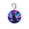 Labrador Retriever Northern Lights Black Personalized Dog ID Tag