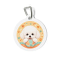 Bichon Frise Charming Cute Portrait Personalized Dog ID Tag