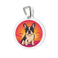 French Bulldog Retro Sunset Personalized Dog ID Tag