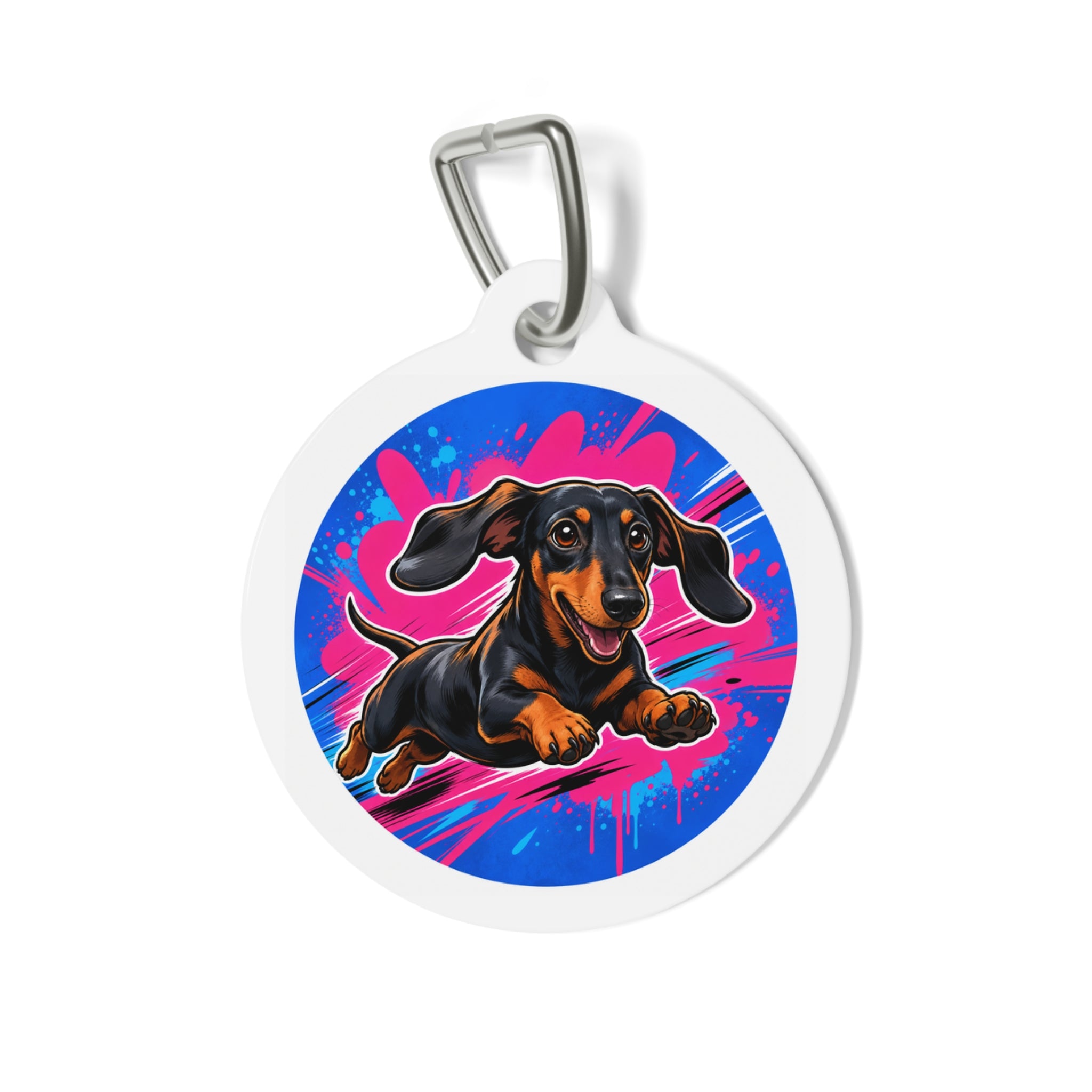 Dachshund Sweet Playful Portrait Personalized Dog ID Tag