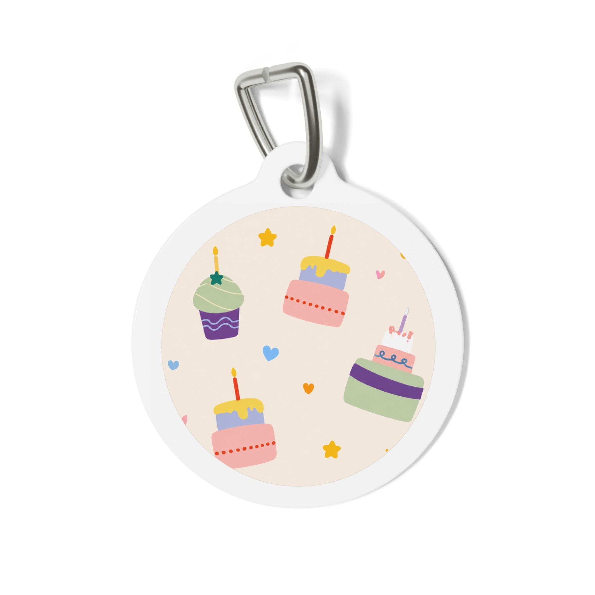 Pastel Cake & Cupcake Sprinkle Personalized Dog ID Tag