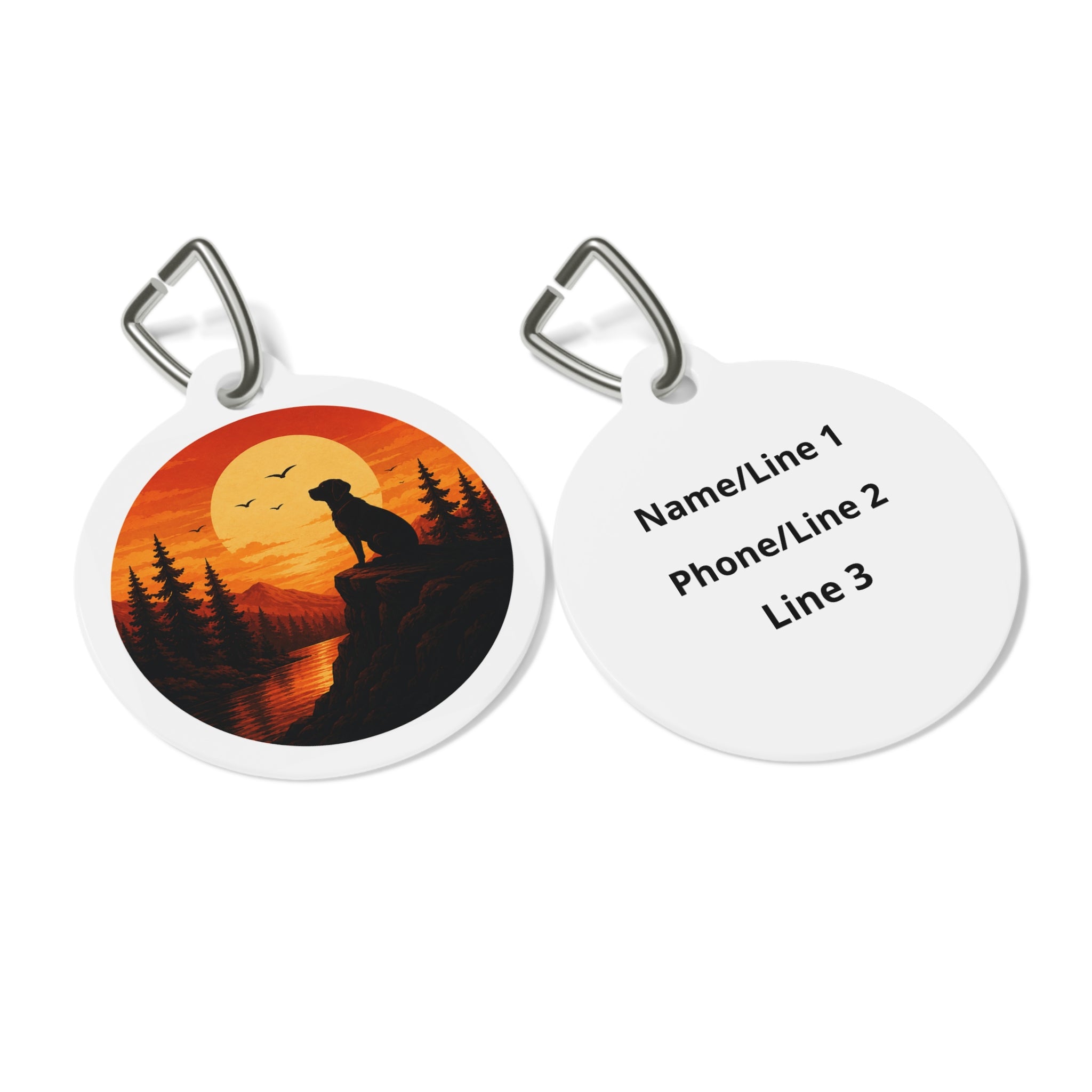 Sunset Lookout Scenic Outdoor Adventure Personalized Dog ID Tag