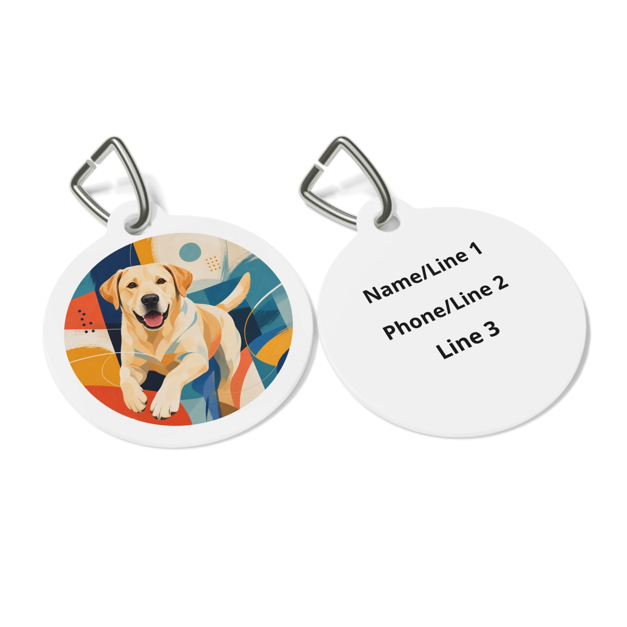 Labrador Retriever Playful Sprint Personalized Dog ID Tag