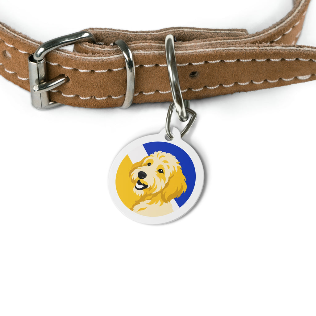 Goldendoodle Bold Full-Color Portrait Personalized Dog ID Tag