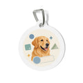 Golden Retriever Modern Nameplate Personalized Dog ID Tag