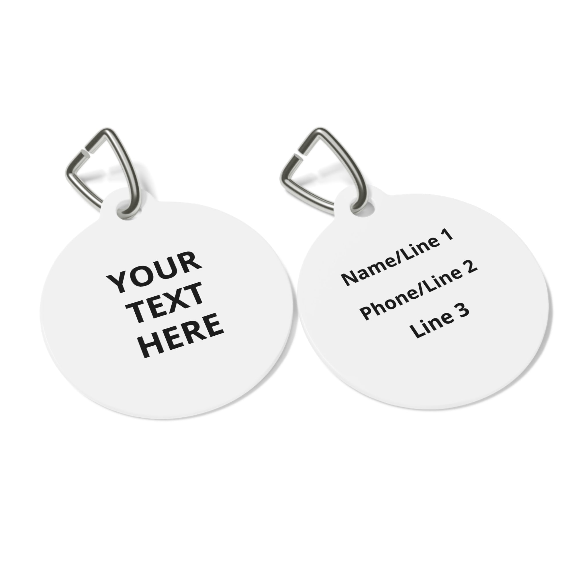 Personalizable Text Dog ID Tag