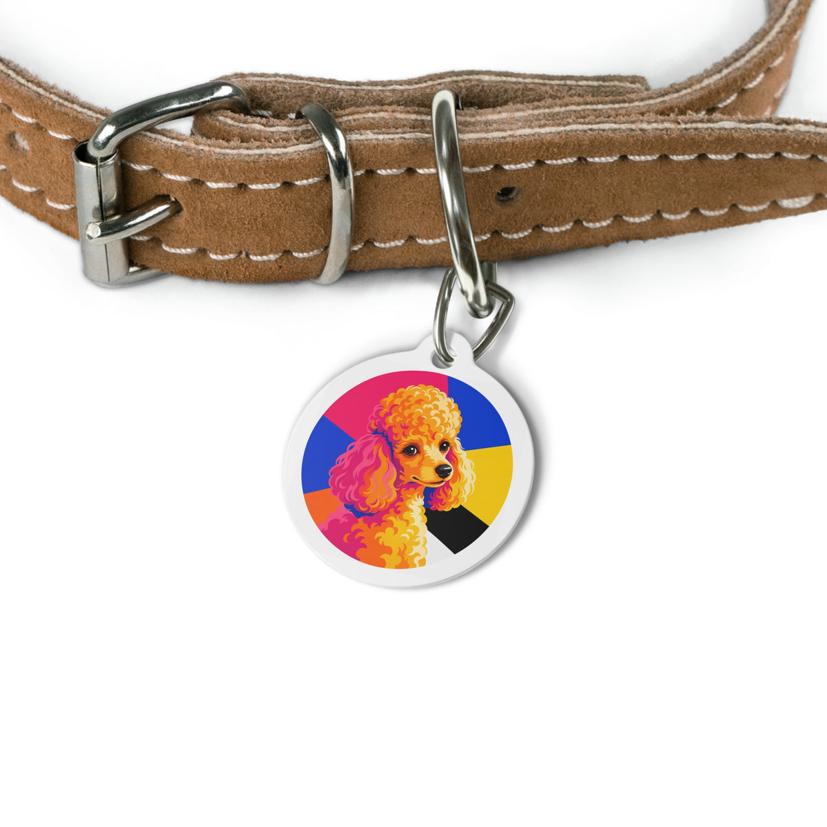 Toy Poodle Neon Pop Show Poodle personalized dog ID tag product detail