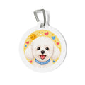Bichon Frise Cute Portrait Personalized Dog ID Tag