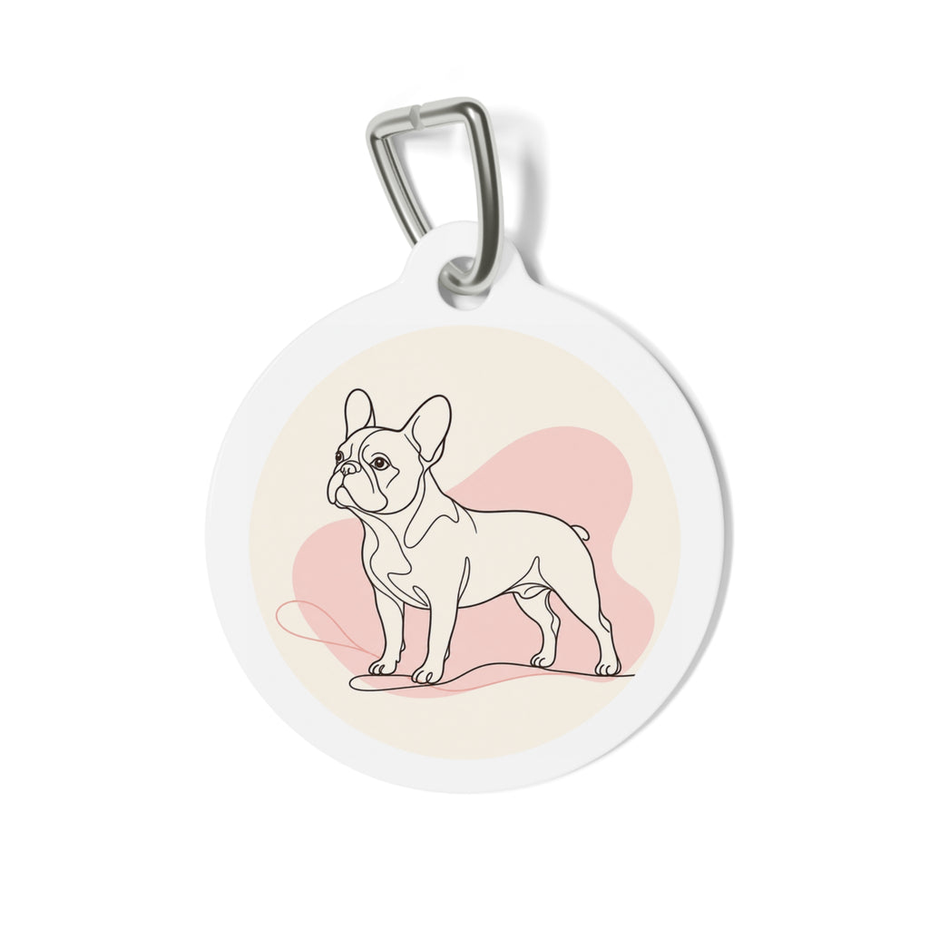 French Bulldog Joyful Playful Portrait Personalized Dog ID Tag