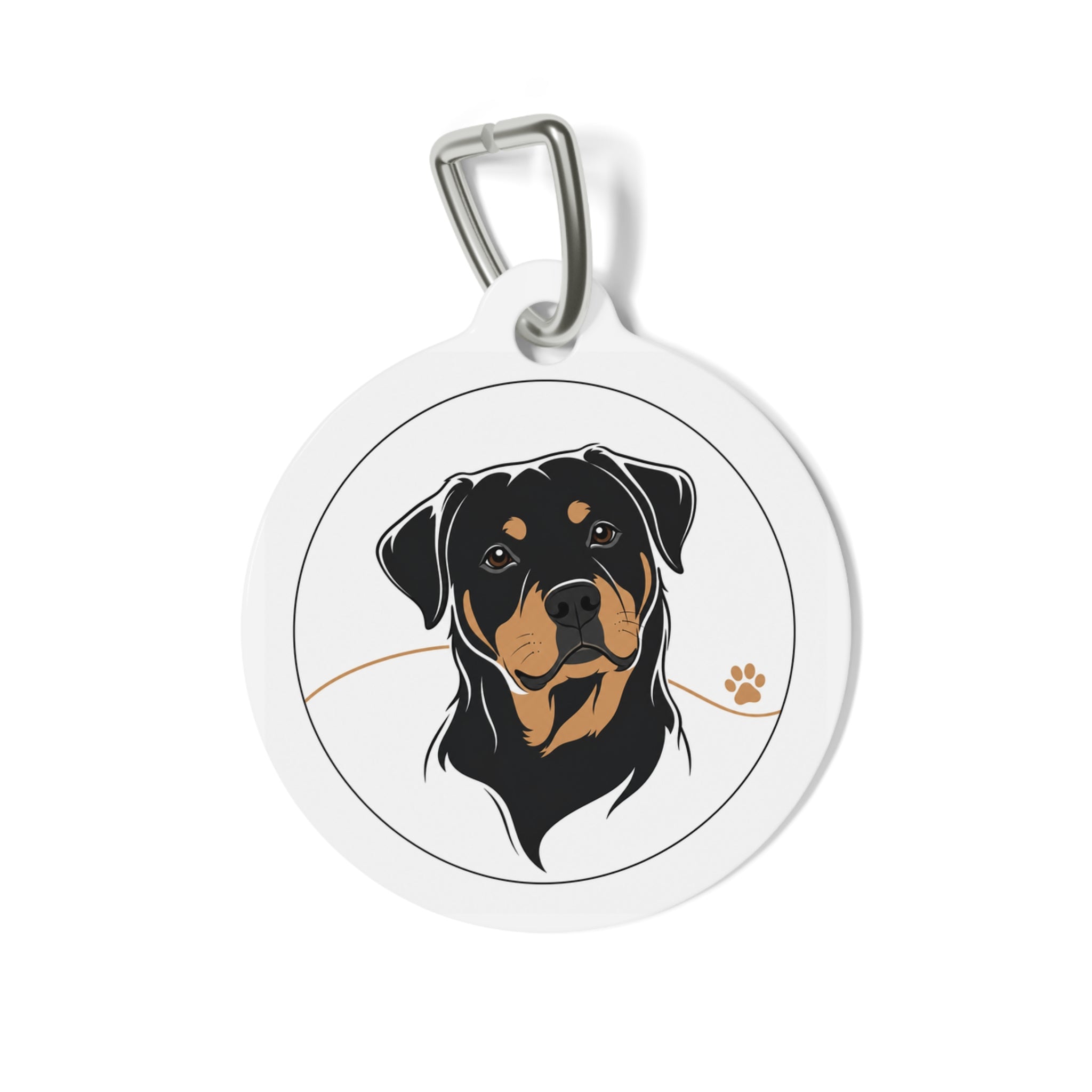 Rottweiler Clean Line Loyal Personalized Dog ID Tag