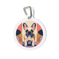 French Bulldog Charming Modern Geometric Personalized Dog ID Tag