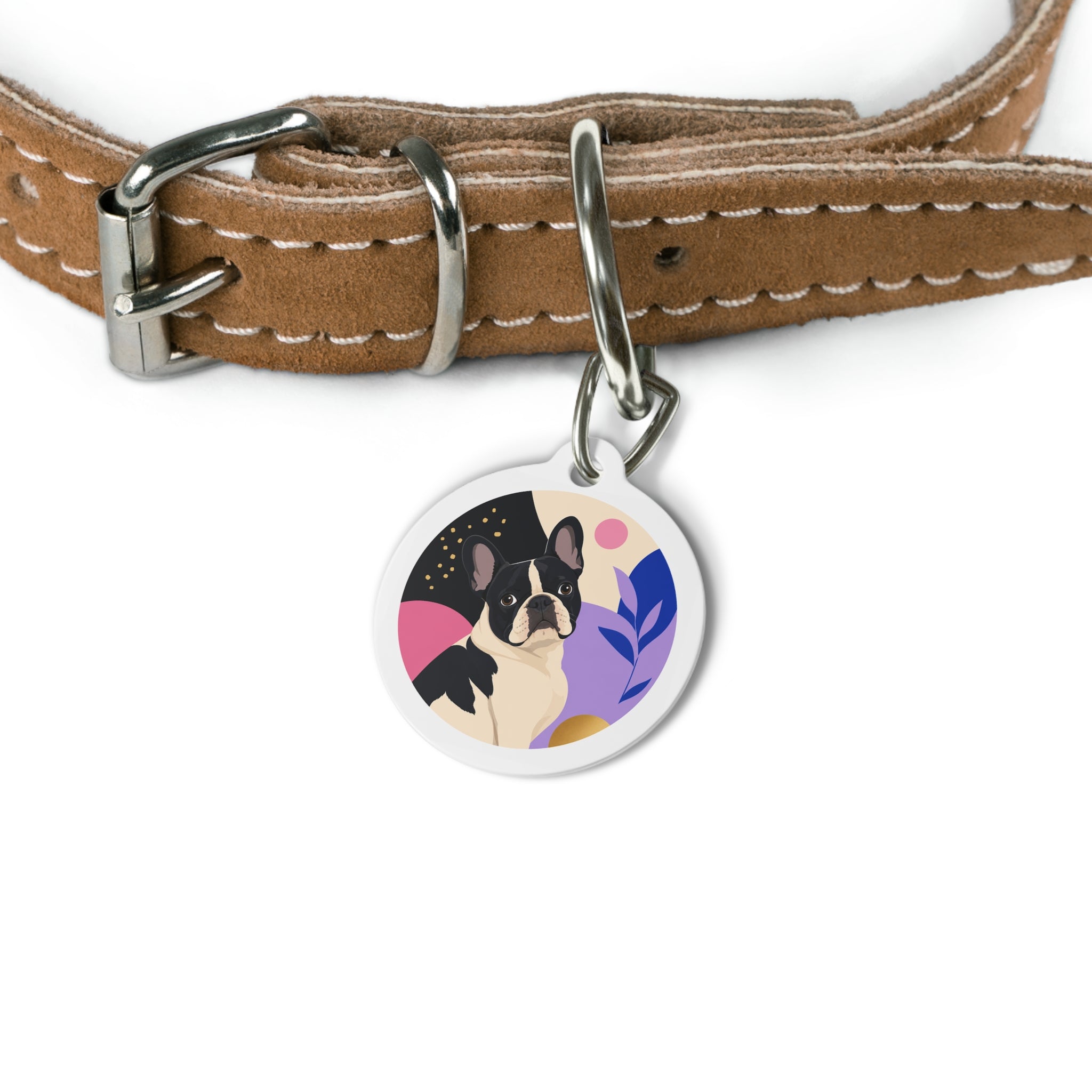 French Bulldog Sweet Vibrant Color Personalized Dog ID Tag