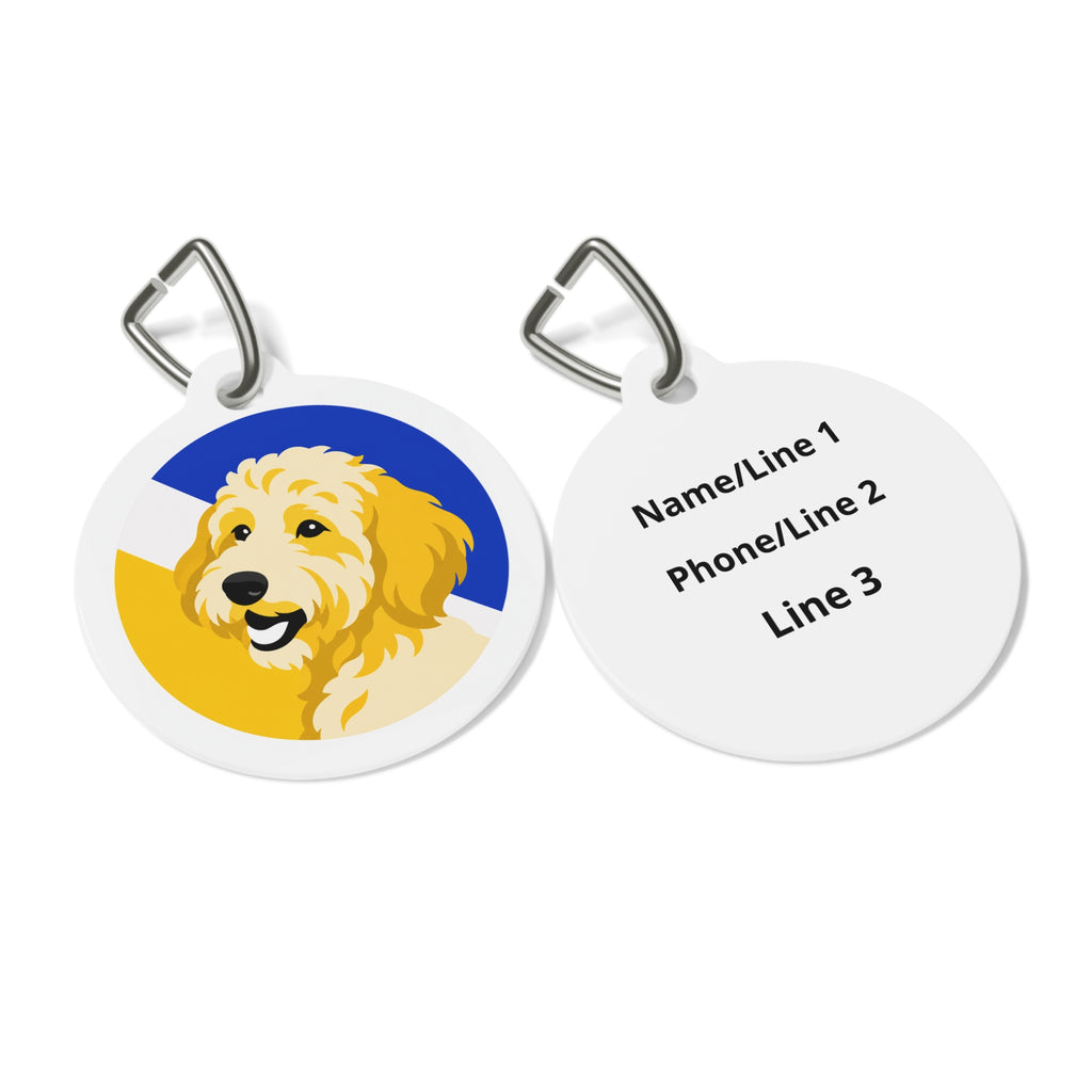 Goldendoodle Bold Full-Color Portrait Personalized Dog ID Tag