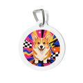 Chapa de identificación personalizada Pop Art de Pembroke Welsh Corgi para perro