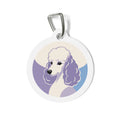 Etiqueta de identificación de perro personalizada Poodle Lavender Grace