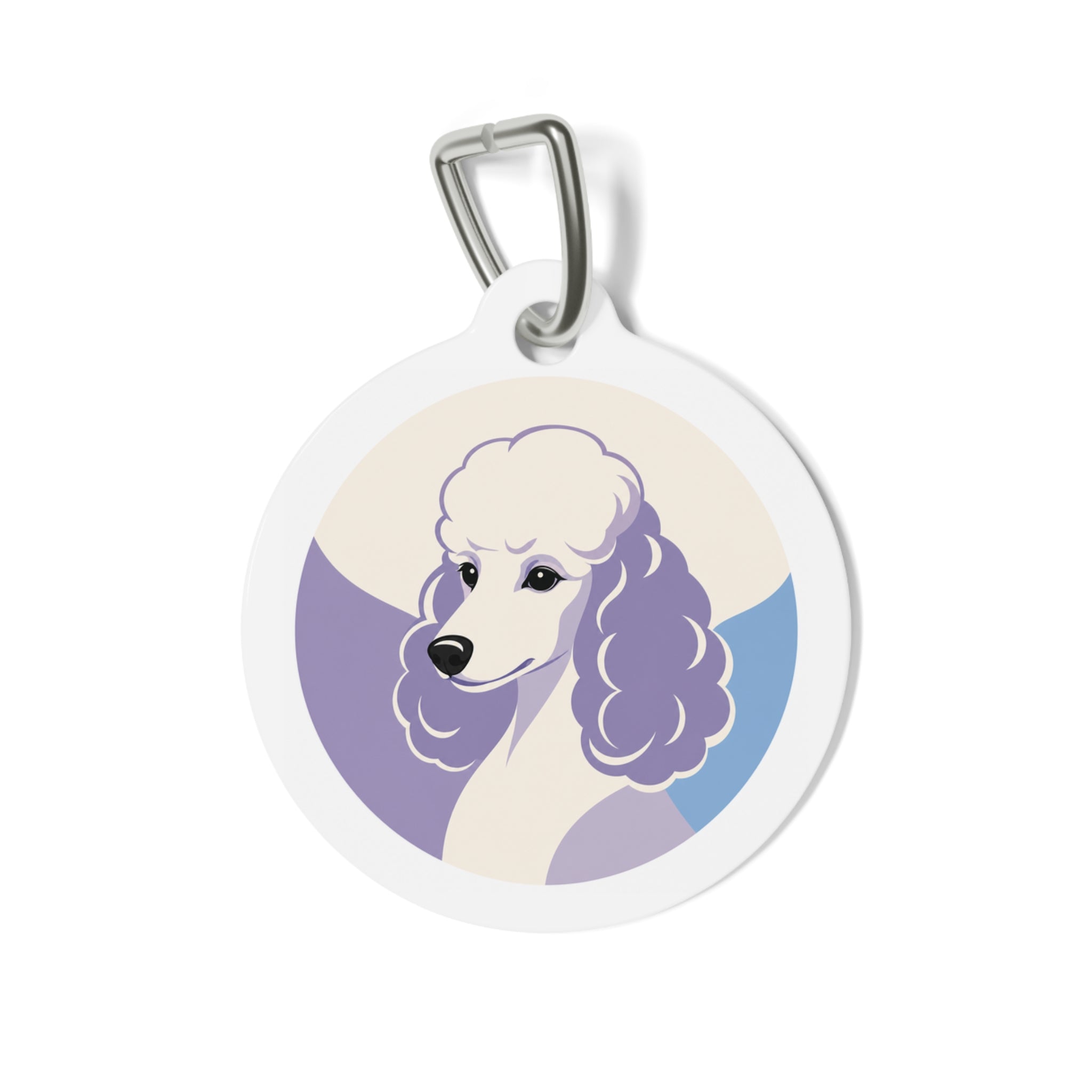 Etiqueta de identificación de perro personalizada Poodle Lavender Grace