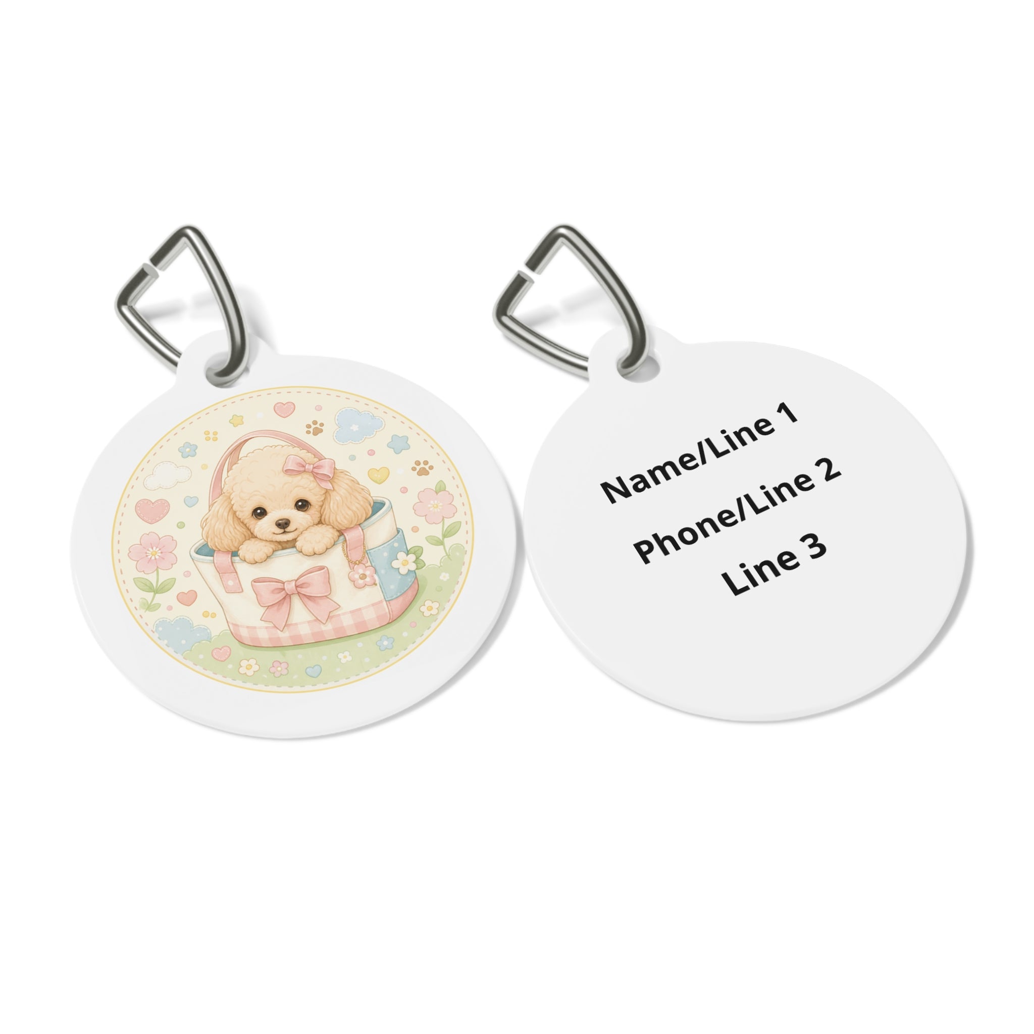 Poodle Gift Box Personalized Dog ID Tag