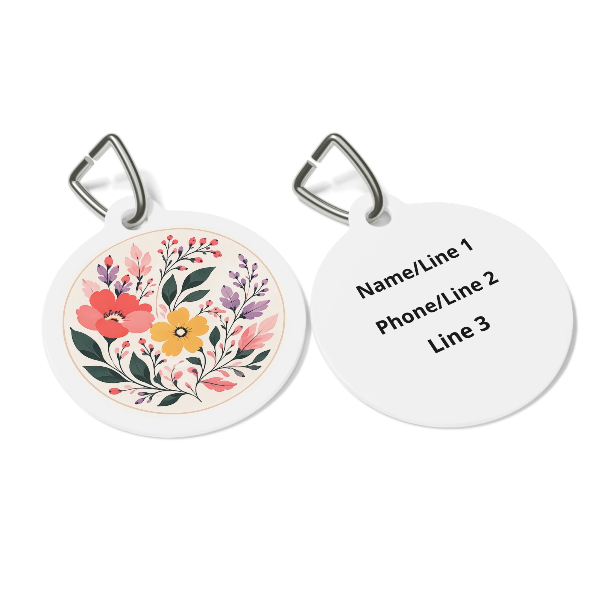 Flora Cottage Garden Bouquet Dog ID Tag