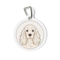Cocker Spaniel Minimal Line Portrait Personalized Dog ID Tag